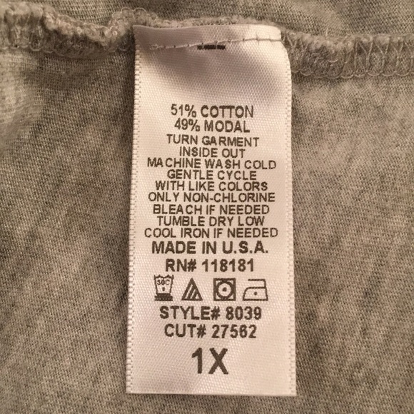 Heather Gray Tee With Button Trim - Picture 4 of 4